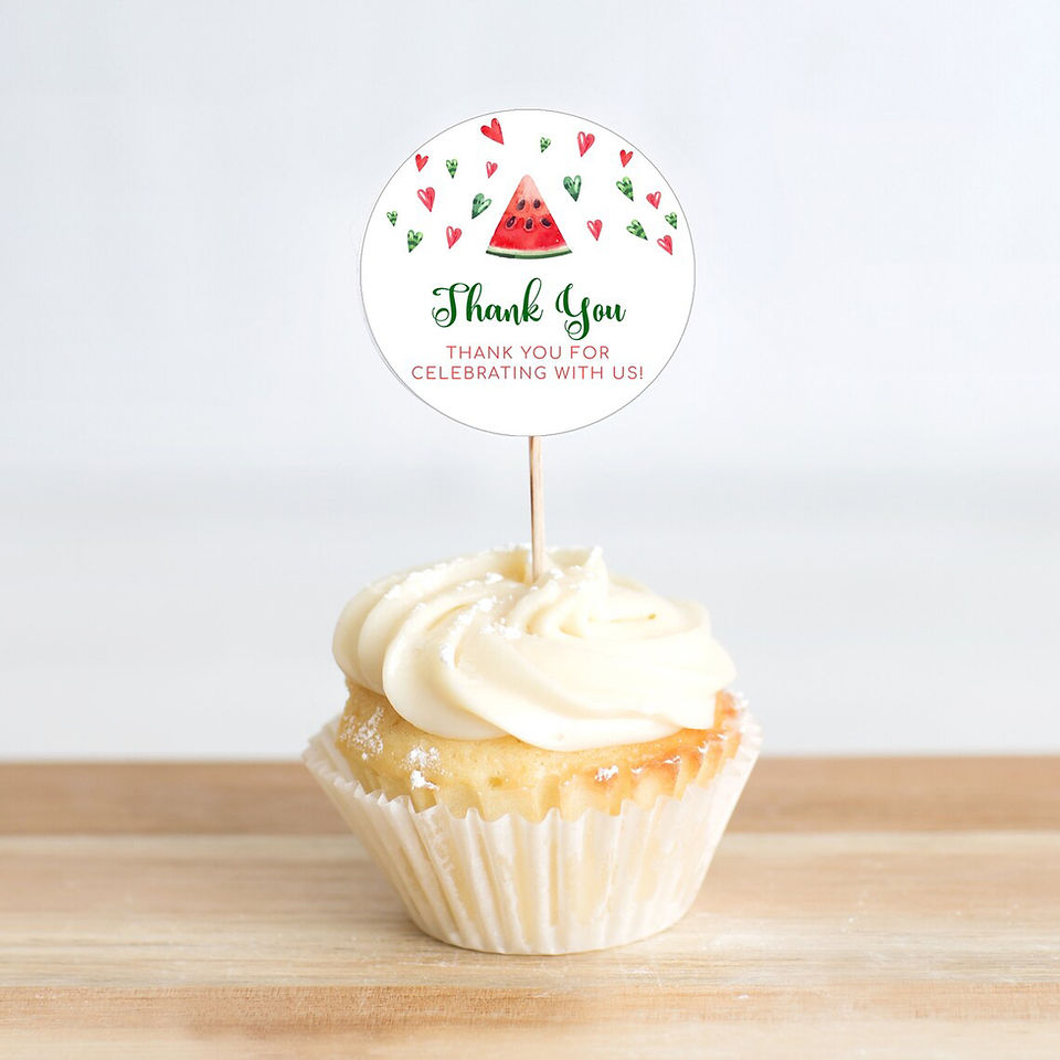 Watermelon Cupcake Topper