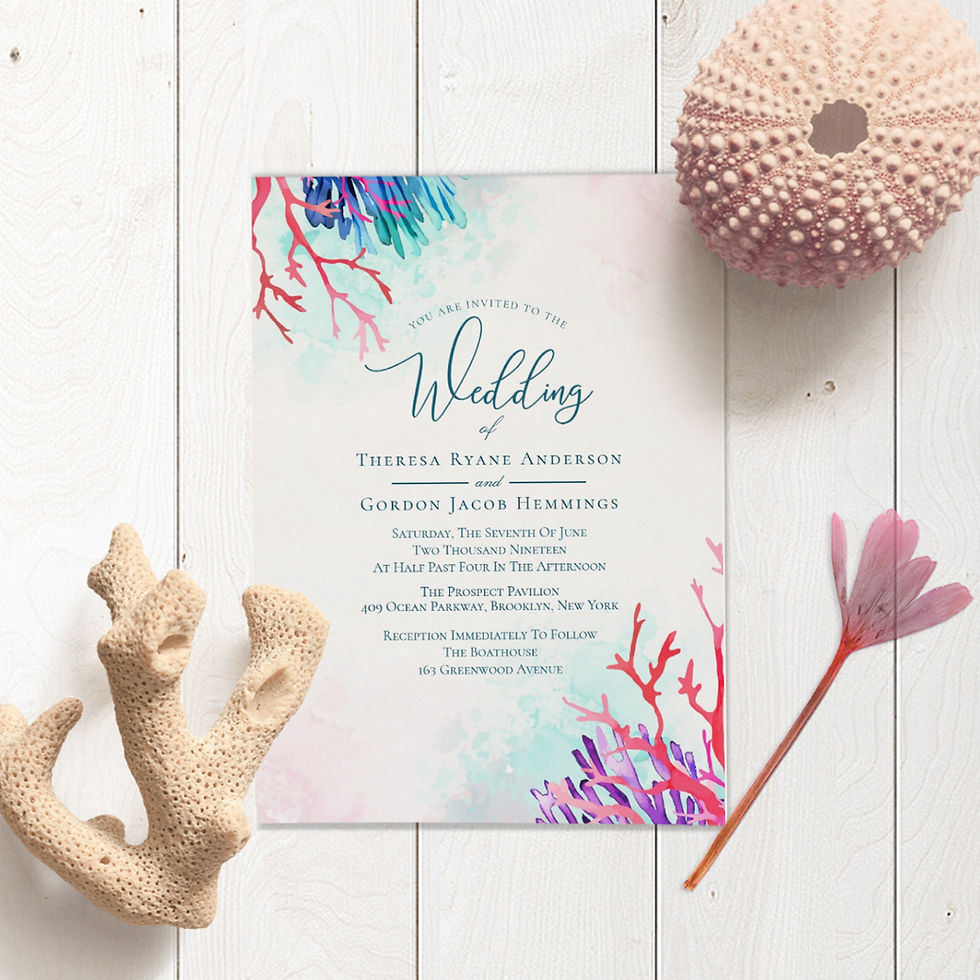 Electrifying Coral Reefs Wedding