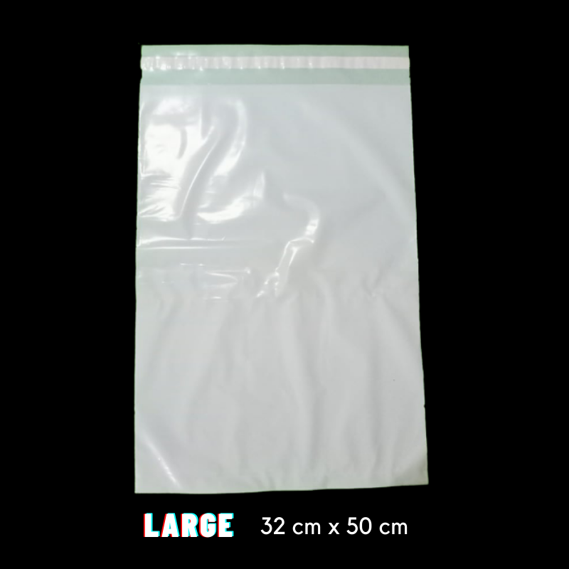 Thumbnail: Courier pouch large blk & white 100 pcs/pack