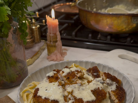 Crispy Chicken Alfredo Fettuccini 
