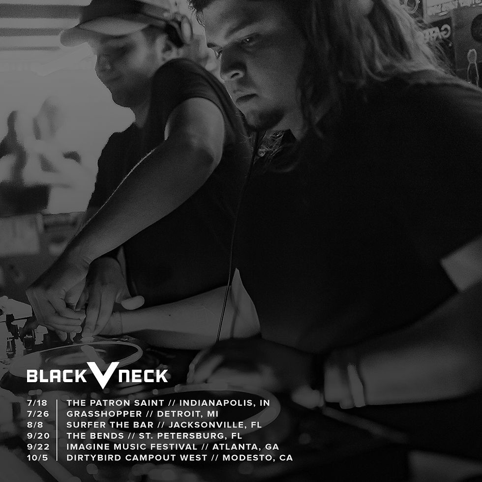 Black V Neck Summer Tour Flyer