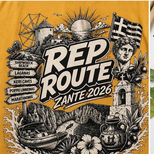 Thumbnail: Rep Route Zante 2026 Memorabilia Tee