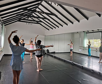 Adults ballet class in studio in rozelle
