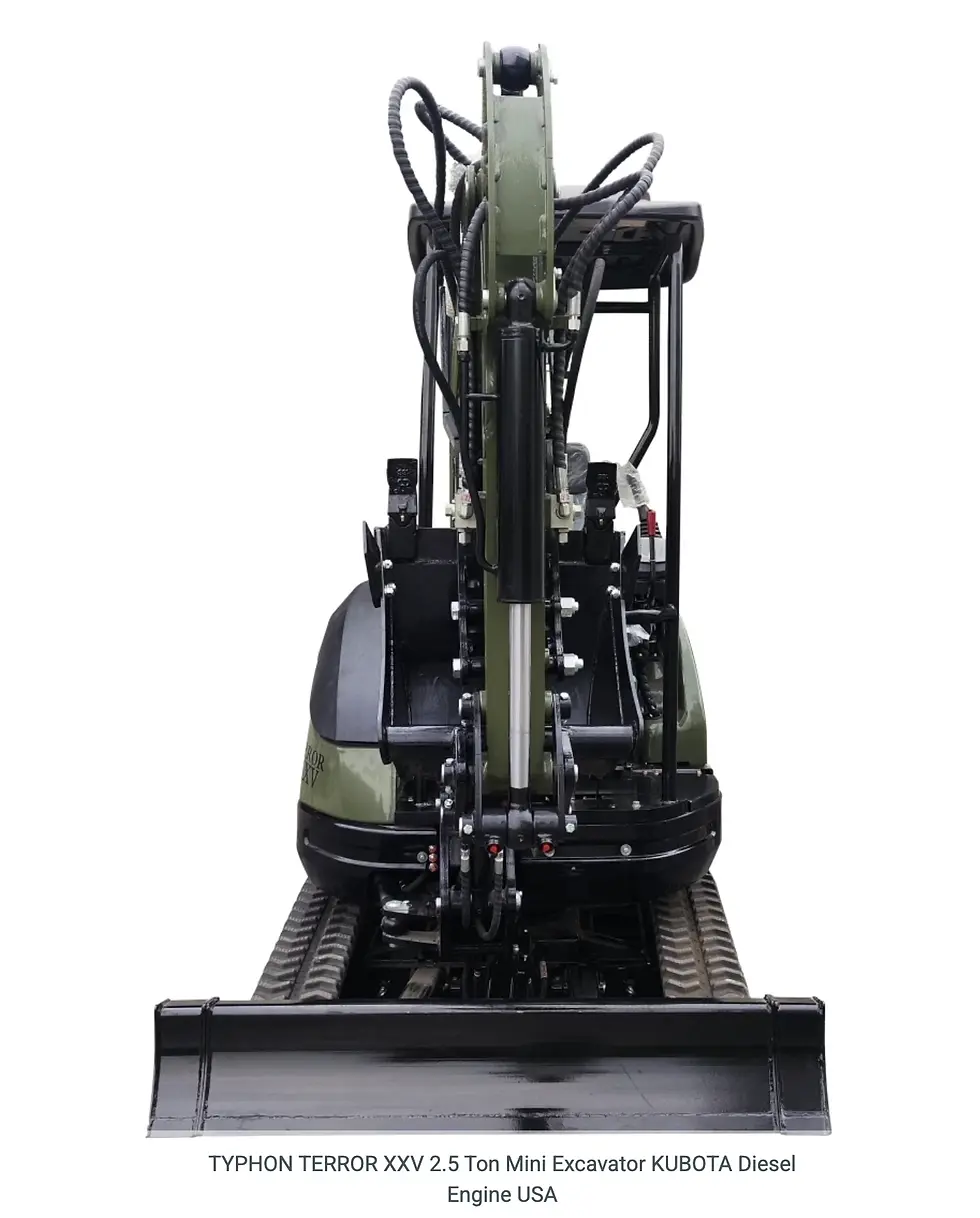 Thumbnail: TYPHON 2.5 Ton Mini Excavator KUBOTA Diesel Engine USA W 14 attachments