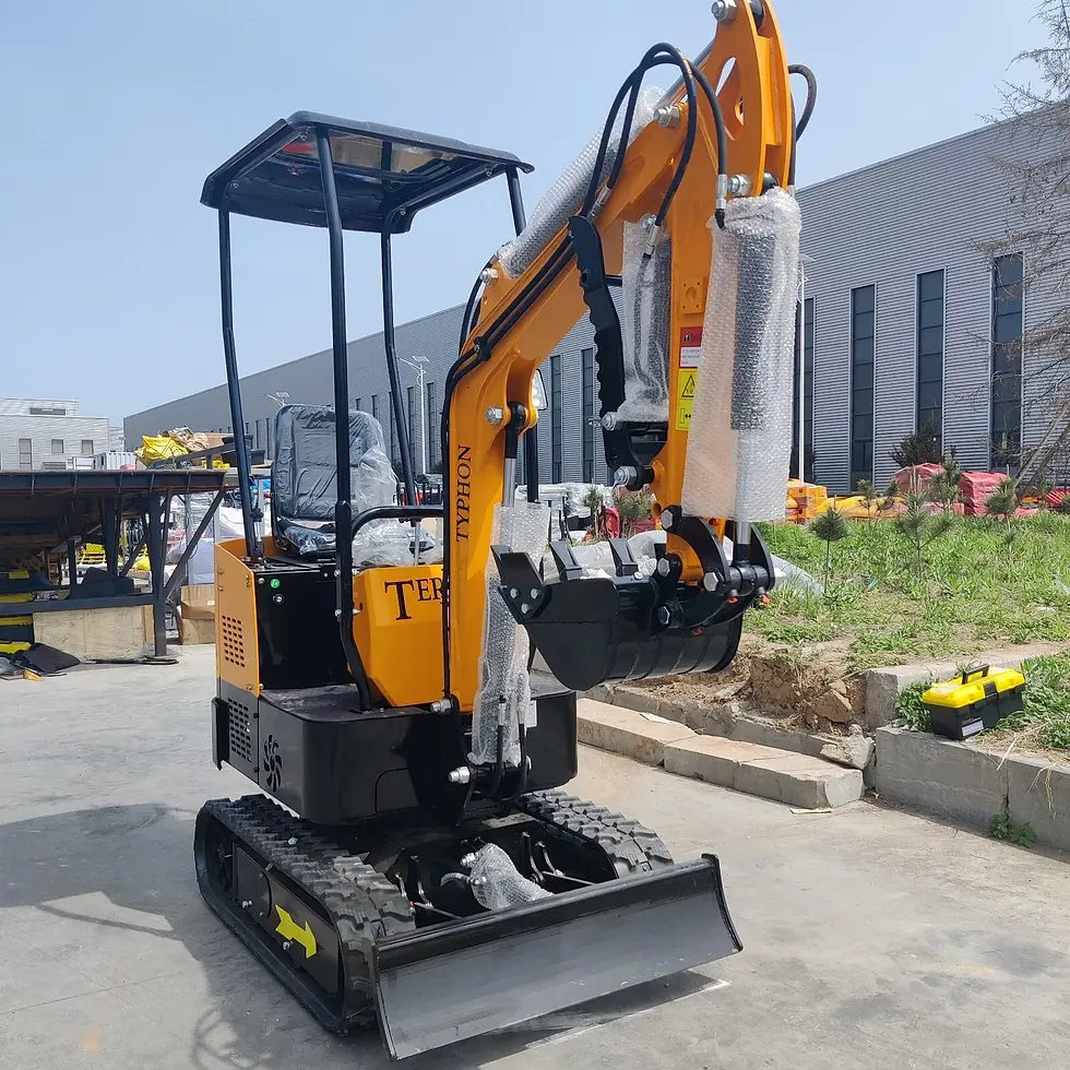 Thumbnail: In USA Mini Excavator 1 Ton Digger 13.5hp Gas Tracked Crawler B&S EPA Engine