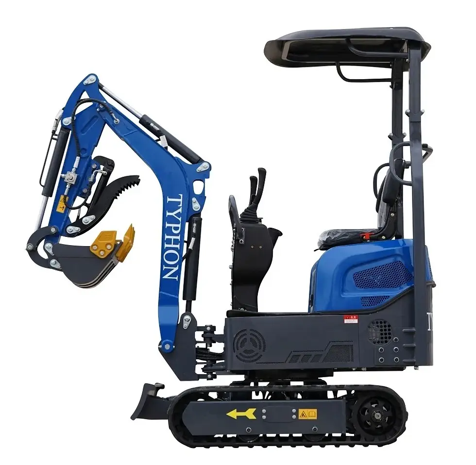 Thumbnail: TERROR XI Mini Excavator Digger 13.5hp Gas B&S EPA Engine with 14 Attachments
