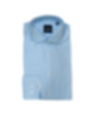 Camicia uomo Rigata Larga turchese Collo Francese regular - Tina Ferrà