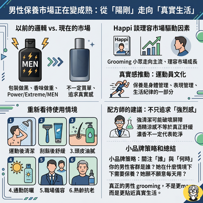 男士保養不只是黑色包裝:從運動後清潔到熟齡男性護理