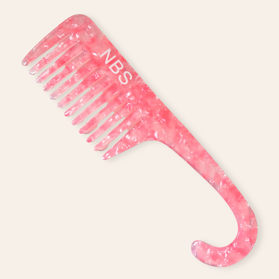 Pink Wide-Tooth Shower Comb