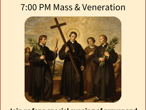 Hosting relics of the Mexican martyrs
