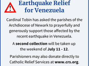 Earthquake relief for Venezuela