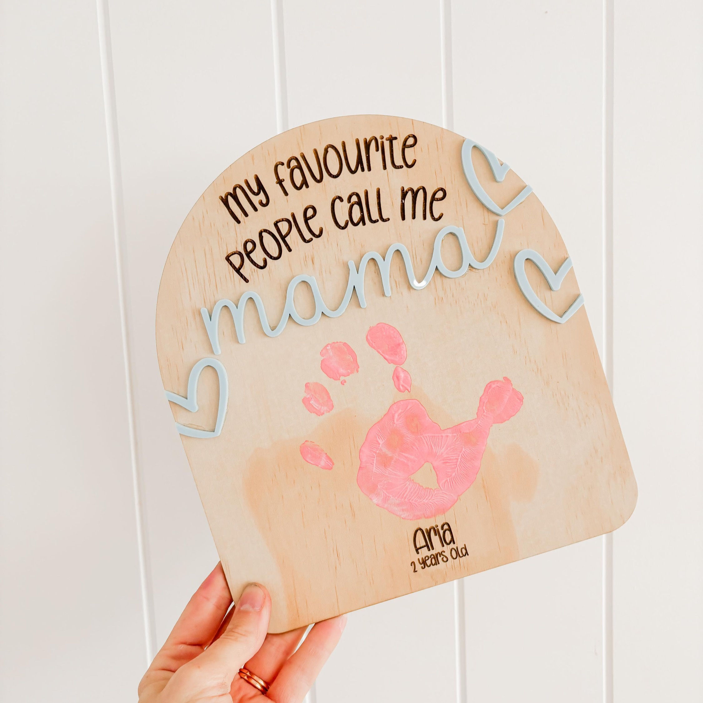 Personalised Mother's Day Handprint Board | My Favourite People Call Me...