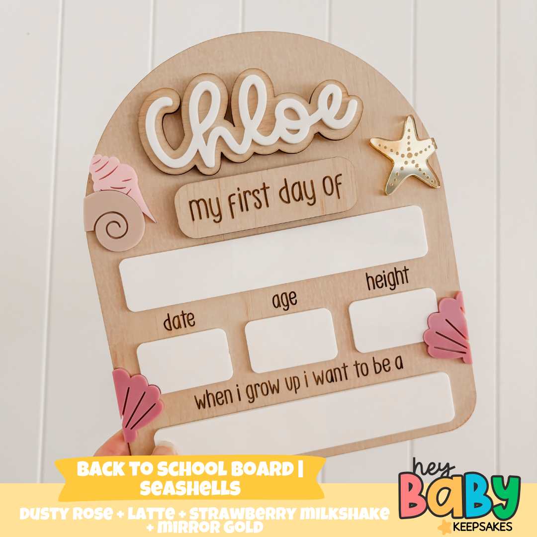 First Day/Last Day | Back to School Board | in Seashells