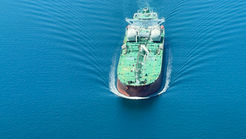 A tanker underway at sea, representative of the type of vessel involved in dark fleet operations