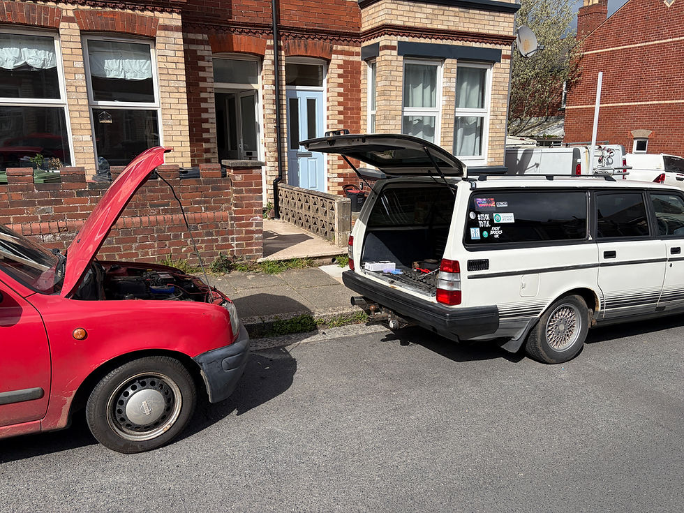 Mobile Small Car Doctor Exeter carrying out a repair