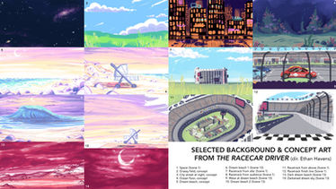 "The Racecar Driver" Background & Concept Art