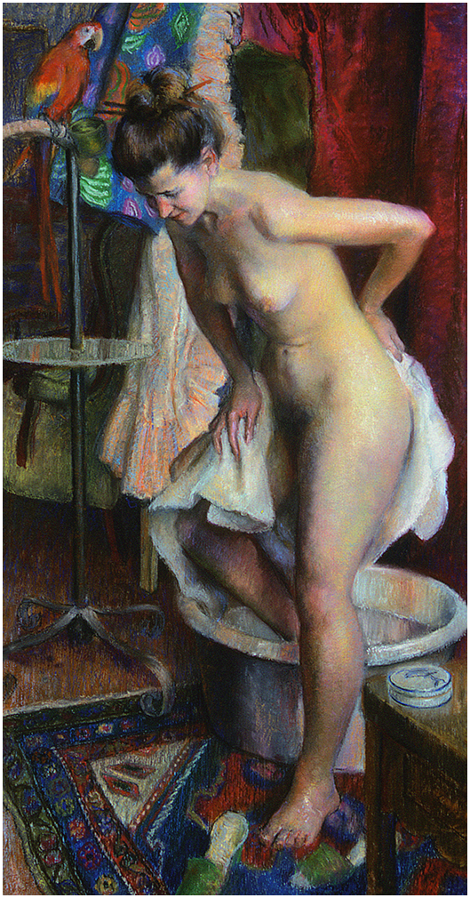 N6 The Green Slippers, pastel 26x48
