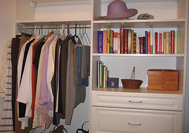 Organized walk in closet