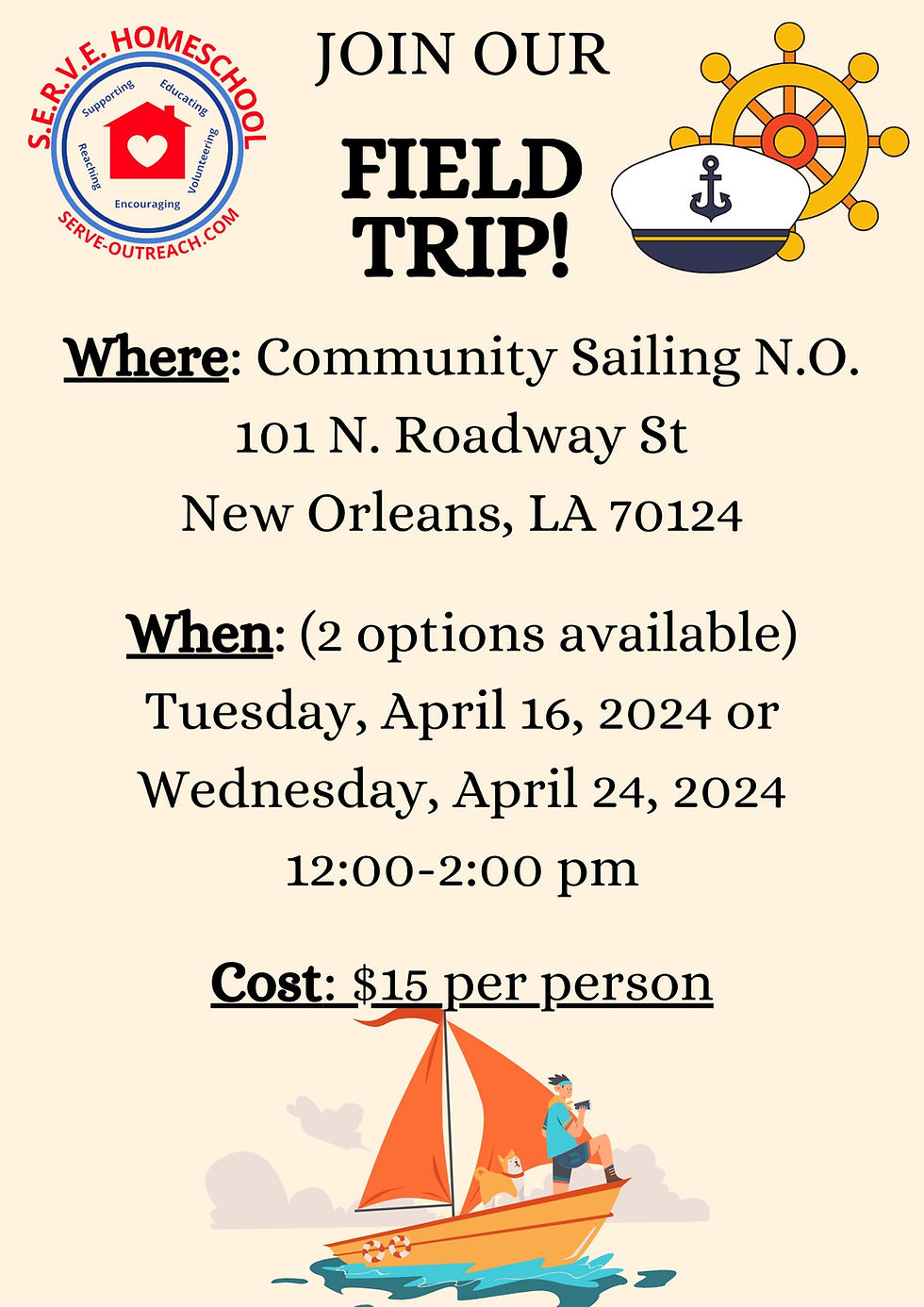Community Sailing (Students 9 & up)