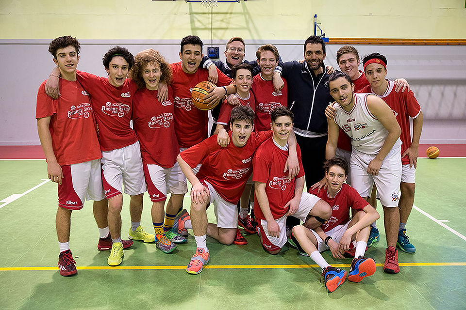 I ragazzi prima della partita