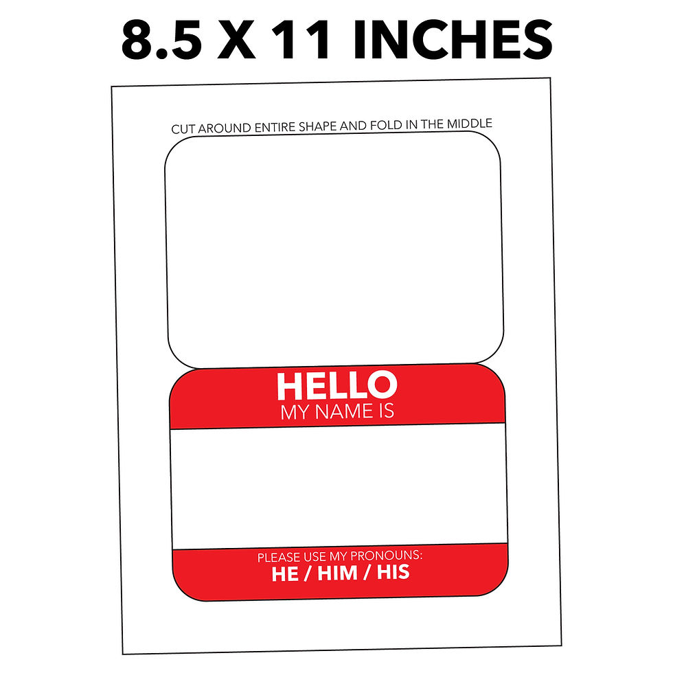 Thumbnail: He / Him / His Pronoun Display