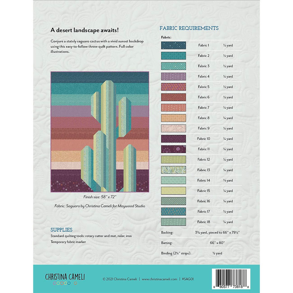 Thumbnail: Downloadable (Digital) Quilt Pattern: Saguaro