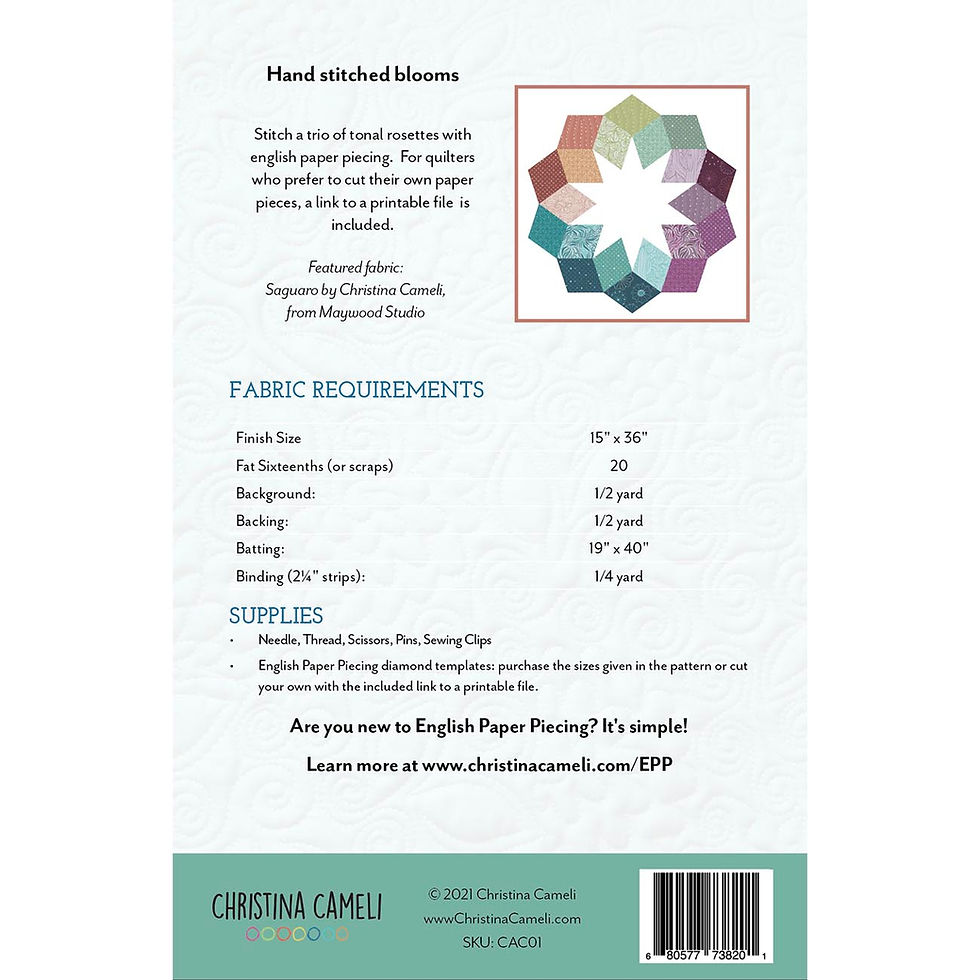 Thumbnail: Downloadable (Digital) Quilt Pattern: Cactus Flower