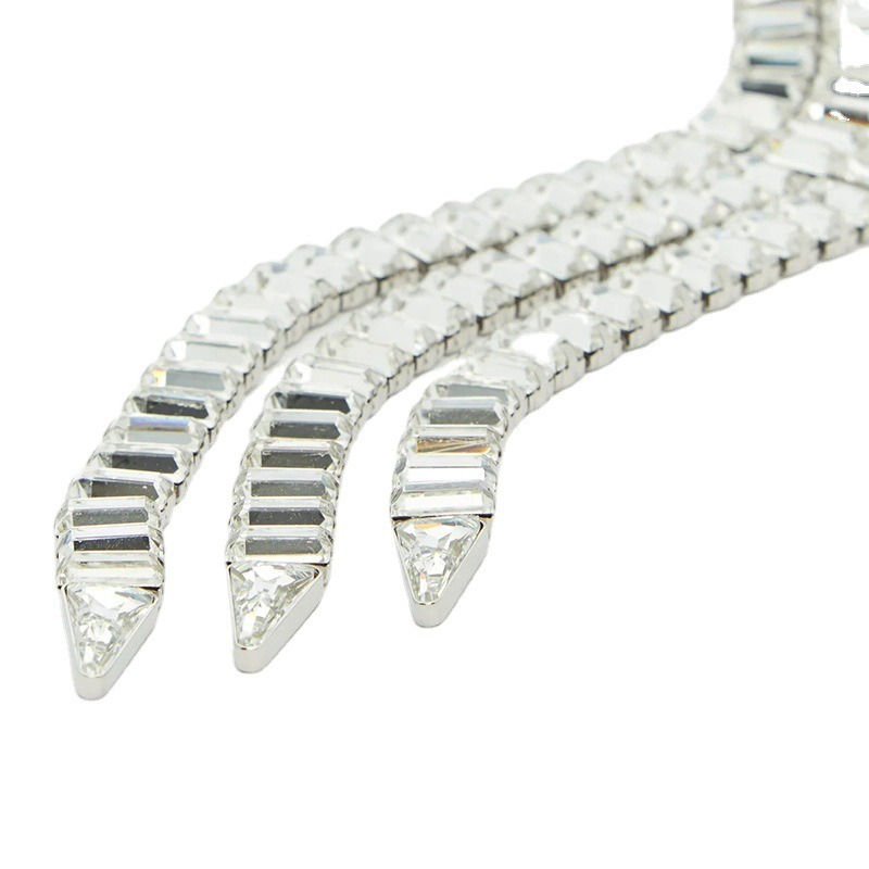 Thumbnail: Fashionable Personalised Zirconia Earrings For Women With Tassels