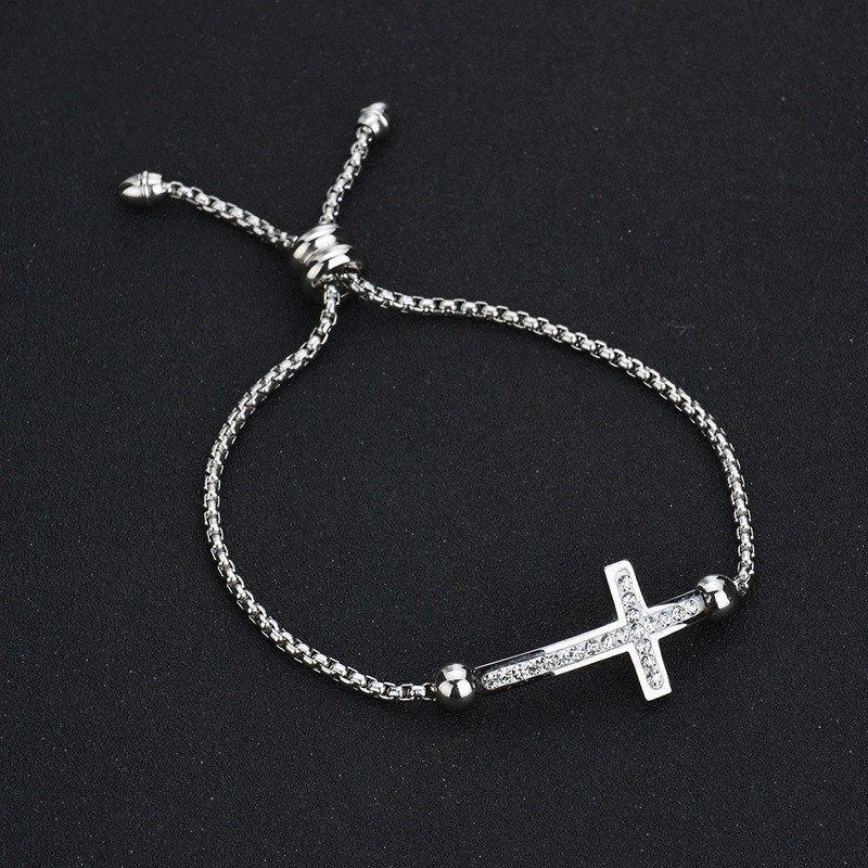 Thumbnail: Micro Rhinestone Adjustable Bracelet For Women