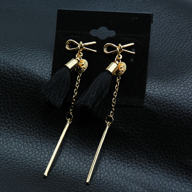 Thumbnail: Women's Copper Ring Broken Tassel Ear Studs