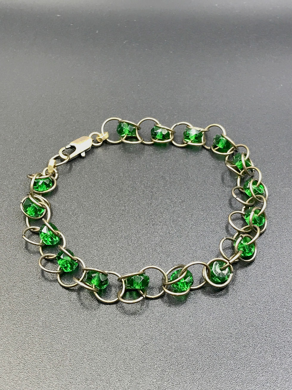 Thumbnail: Stainless Steel and Crystal Bracelet