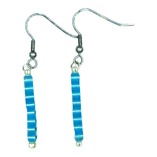 Thumbnail: Cube Non Matte Finish  Link Earrings