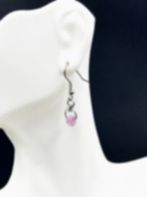 Single Crystal Jump Ring Earrings