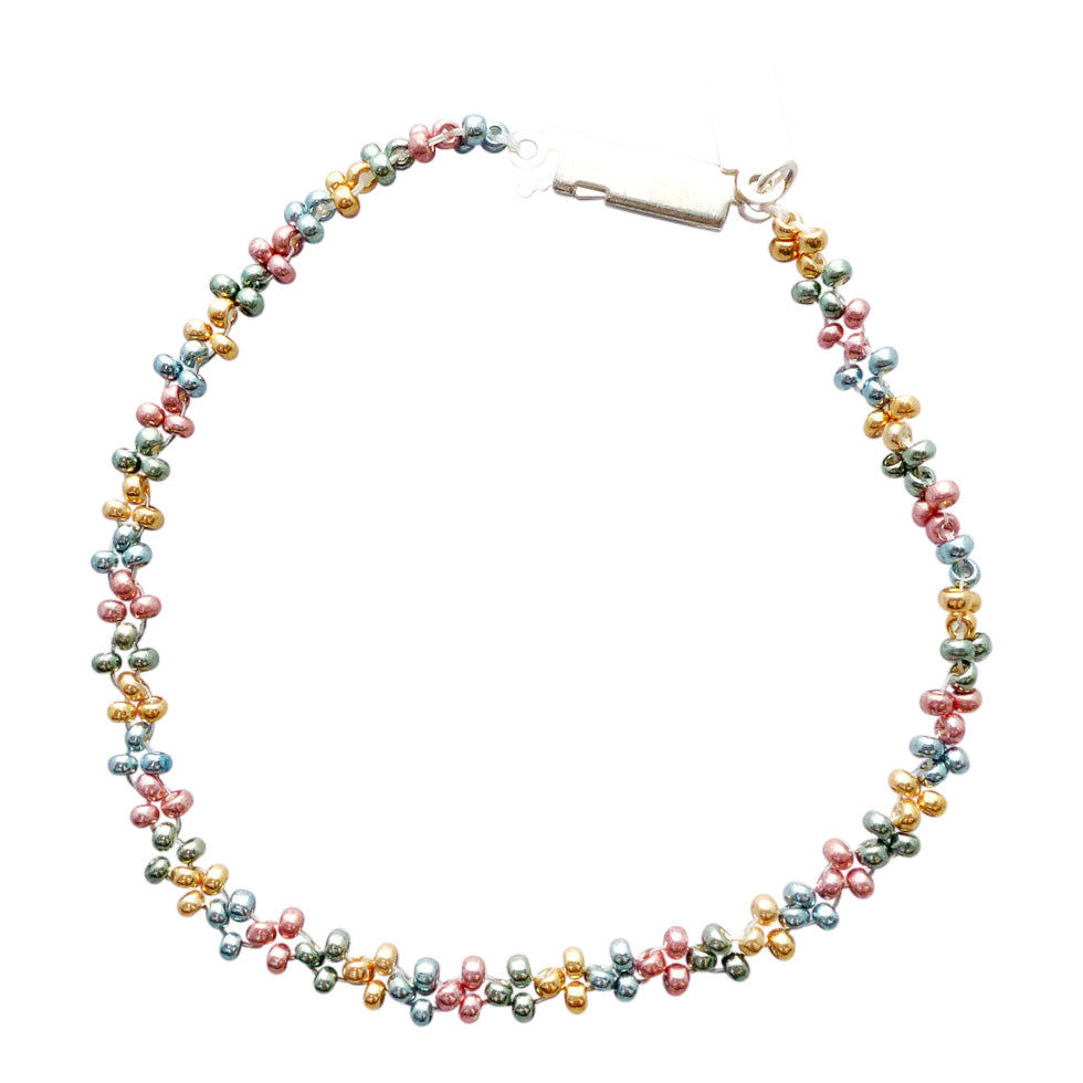 Thumbnail: Right Angle Weave Mixed Colors Bracelet