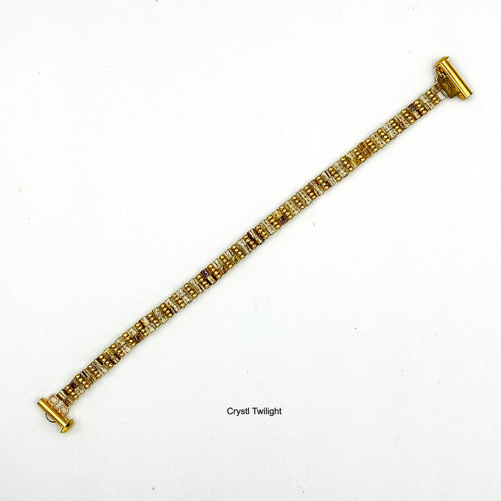 Thumbnail: Cube Bracelet Non Matte Finish 2 Wide Alternating
