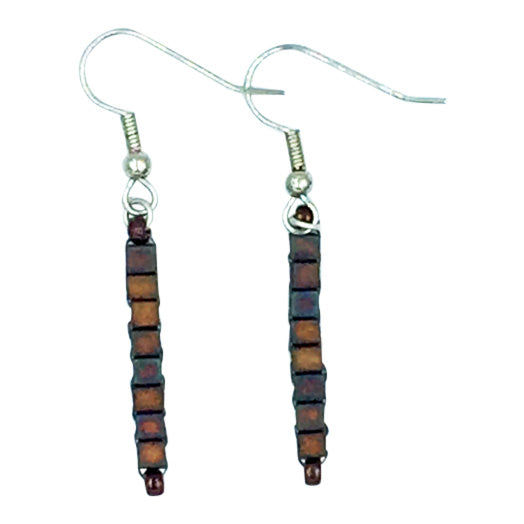 Thumbnail: Cube Matte Finish Link Earrings