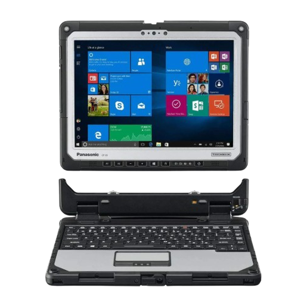 Panasonic Toughbook CF-33 detachable rugged tablet running Windows after ToughReboot install