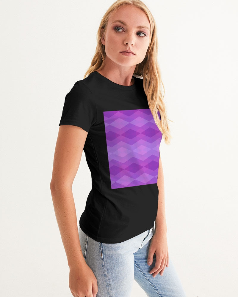 Thumbnail: Purple Diamonds Women's Graphic Tee