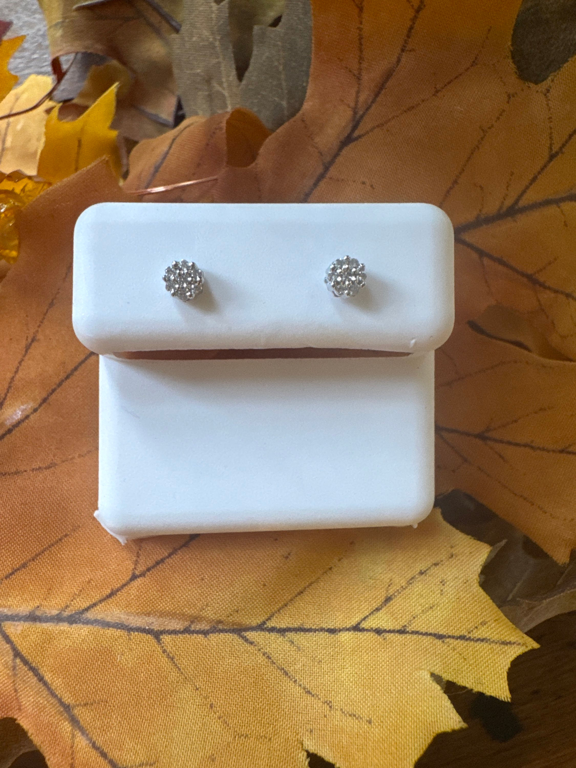 Mini me baby pave diamond earrings 