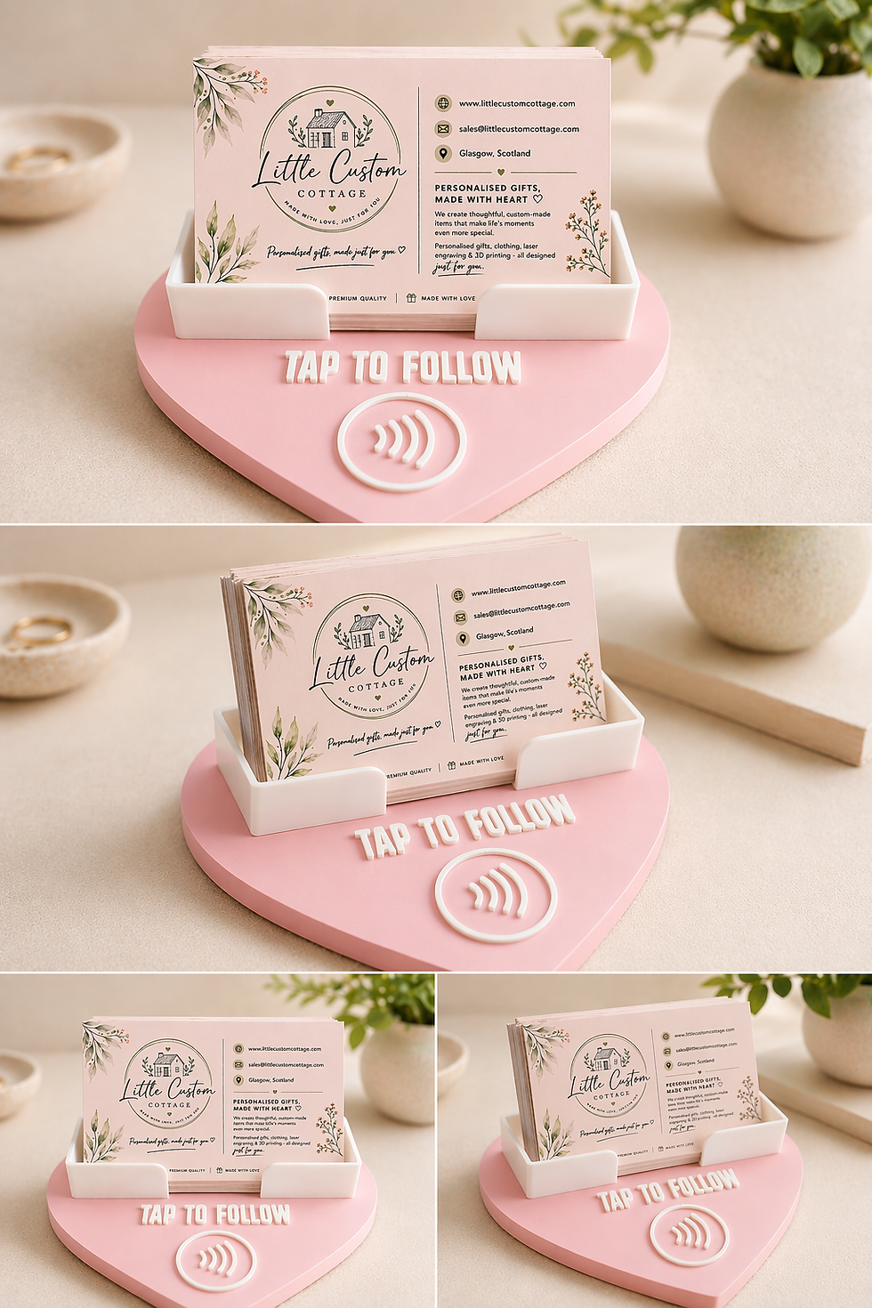 Thumbnail: Tap to Follow NFC Display Stand – Custom Business Sign