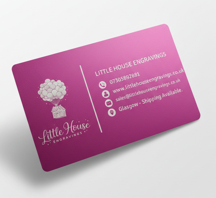 Thumbnail: Custom Metal Business Card - Personalised Laser-Etched Aluminium Card