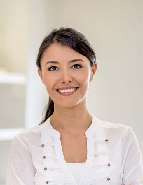 Beautician with Brown Hair