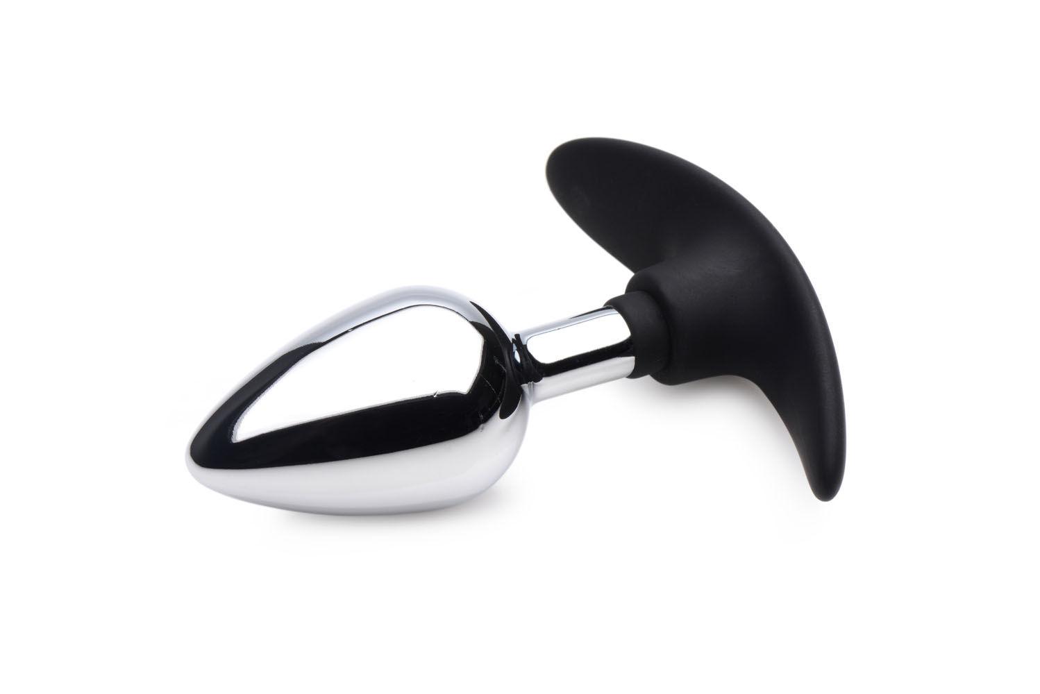 Dark Invader Metal and Silicone Anal Plug - Medium