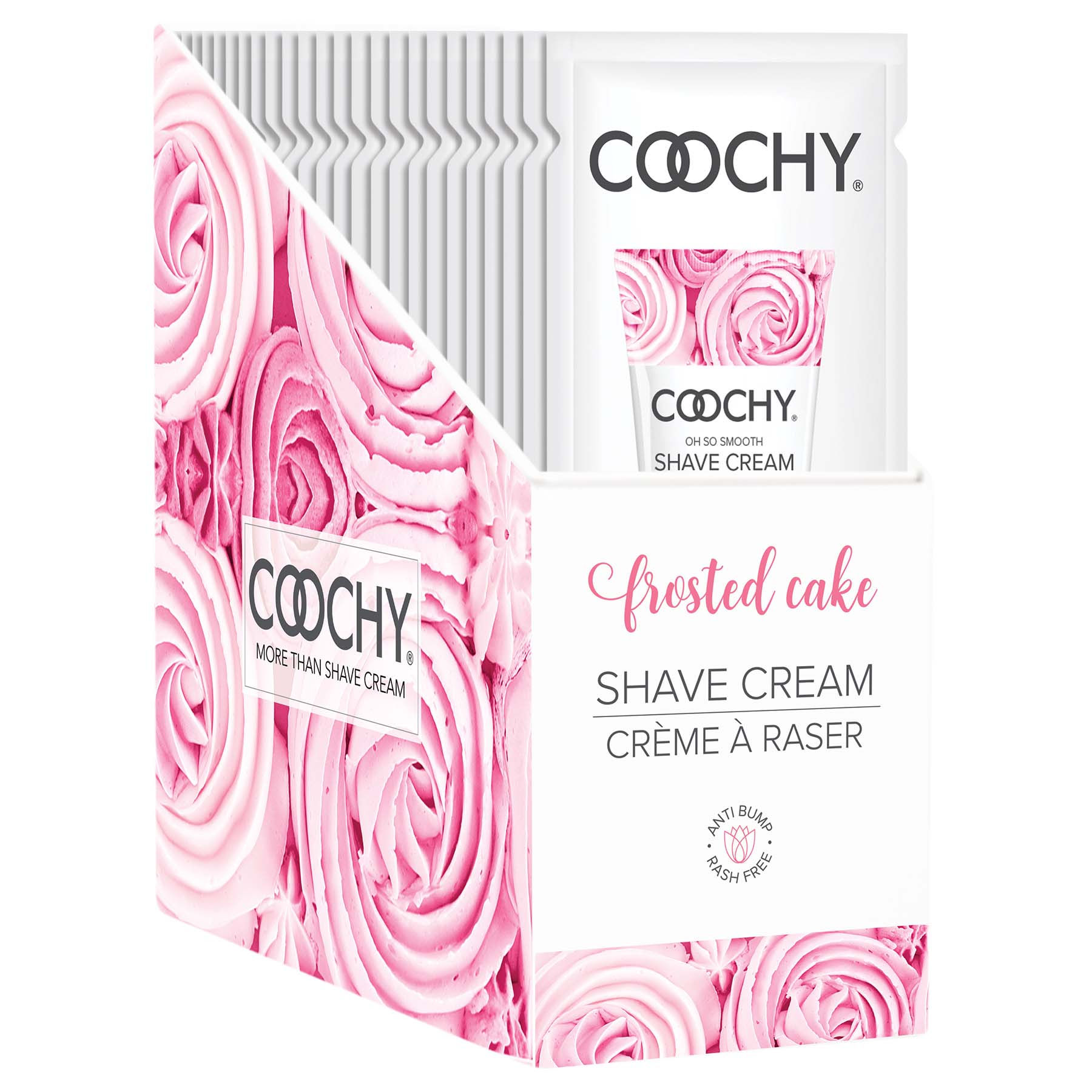 Coochy Shave Cream - Frosted Cake - 15 ml Foils 24 Count Display