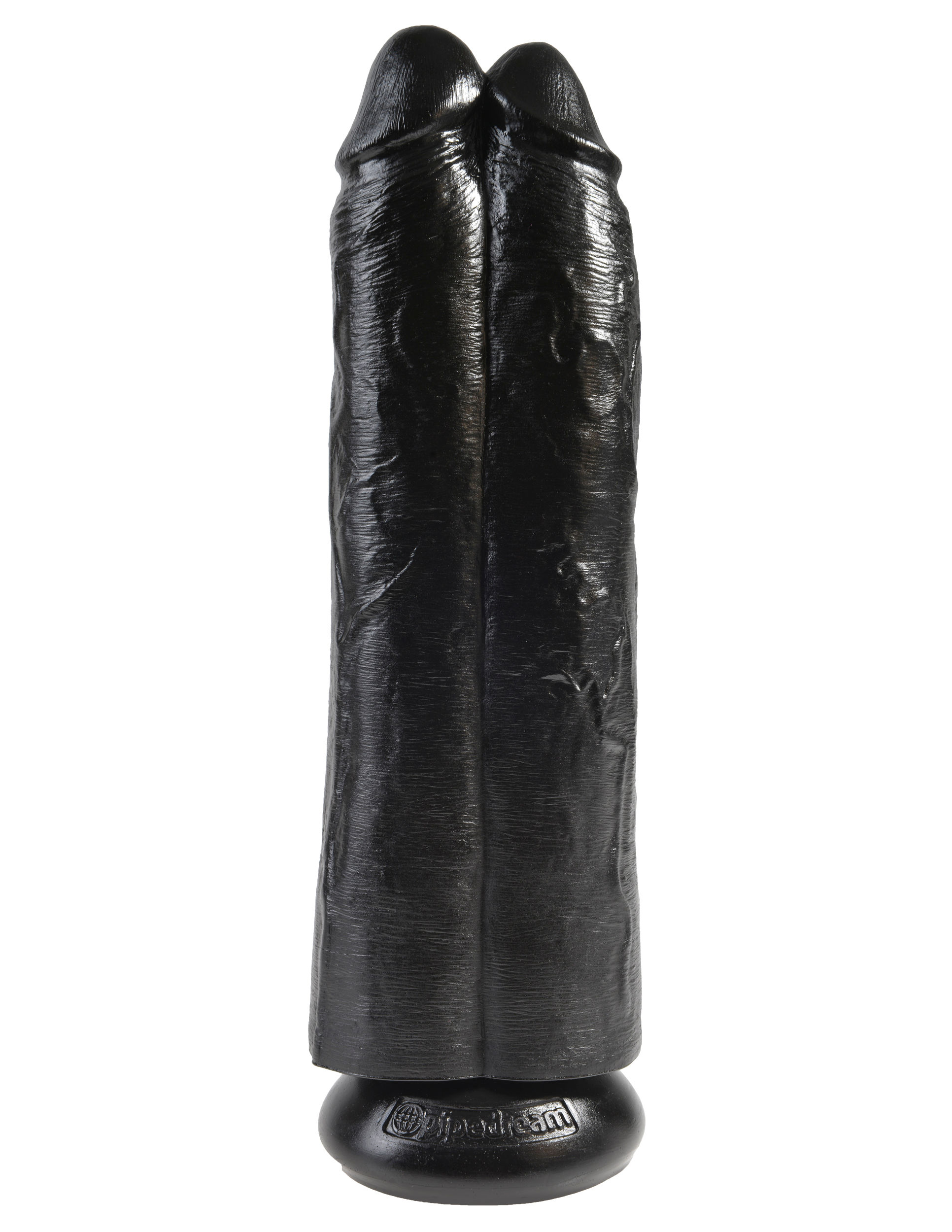 King Cock 11" Two Cocks One Hole - Black