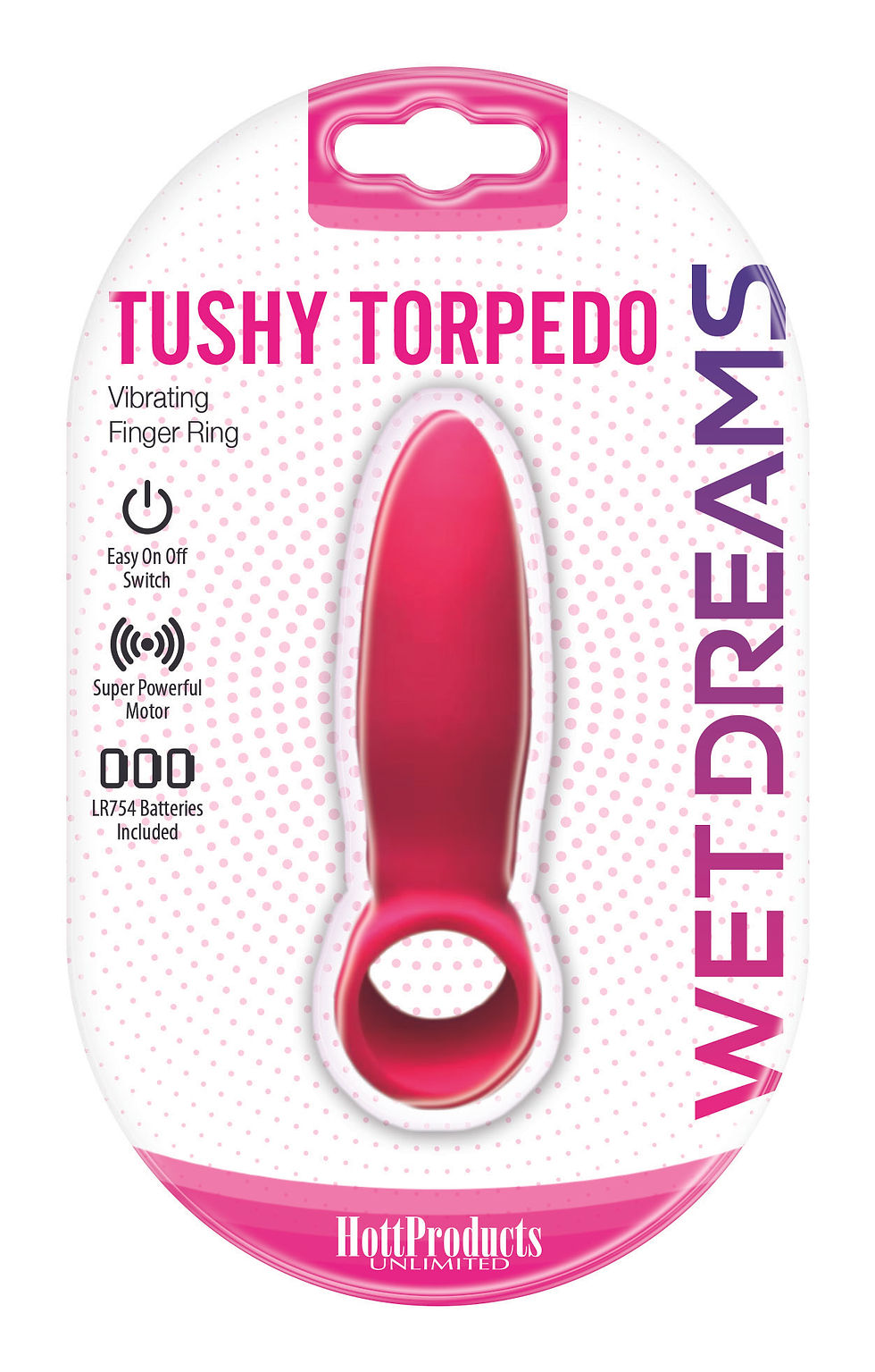 Wet Dreams Tushy Torpedo Finger Ring With Turbo Motor - Pink