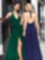 Thumbnail: Halter Fitted Dress with Leg Slit