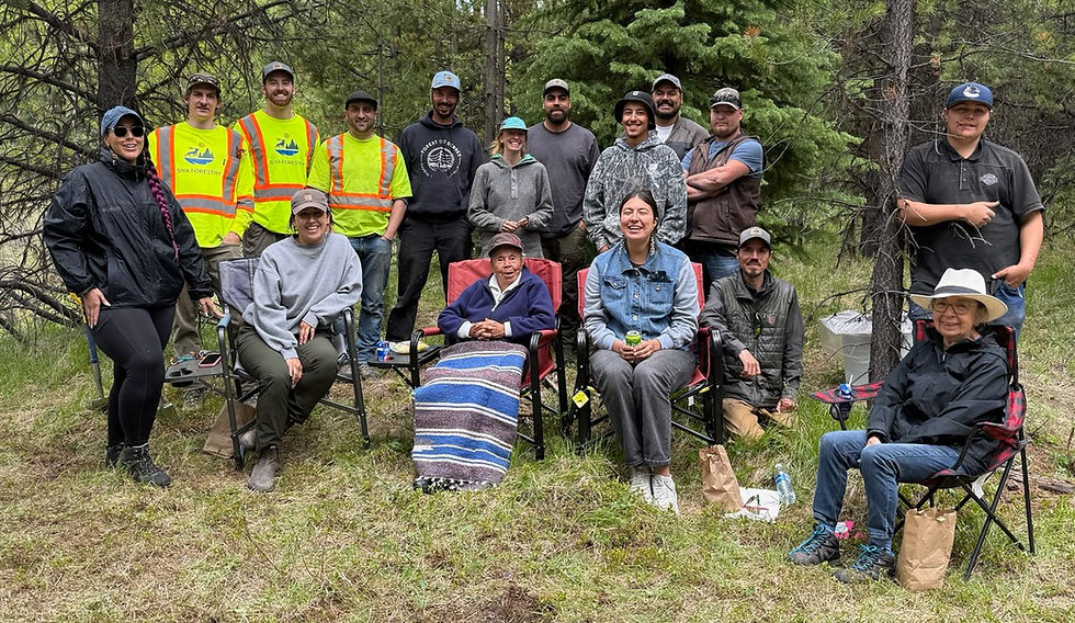 Photo: Siya Forestry Team on site for Huckleberry Planting along with Elders of the Nation