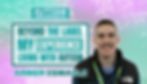A man smiling with a nature themed background that is light green and light purple. The text reads "Autism Awareness, Beyond the Label, My Experience Living with Autism, Arber Ismaili".