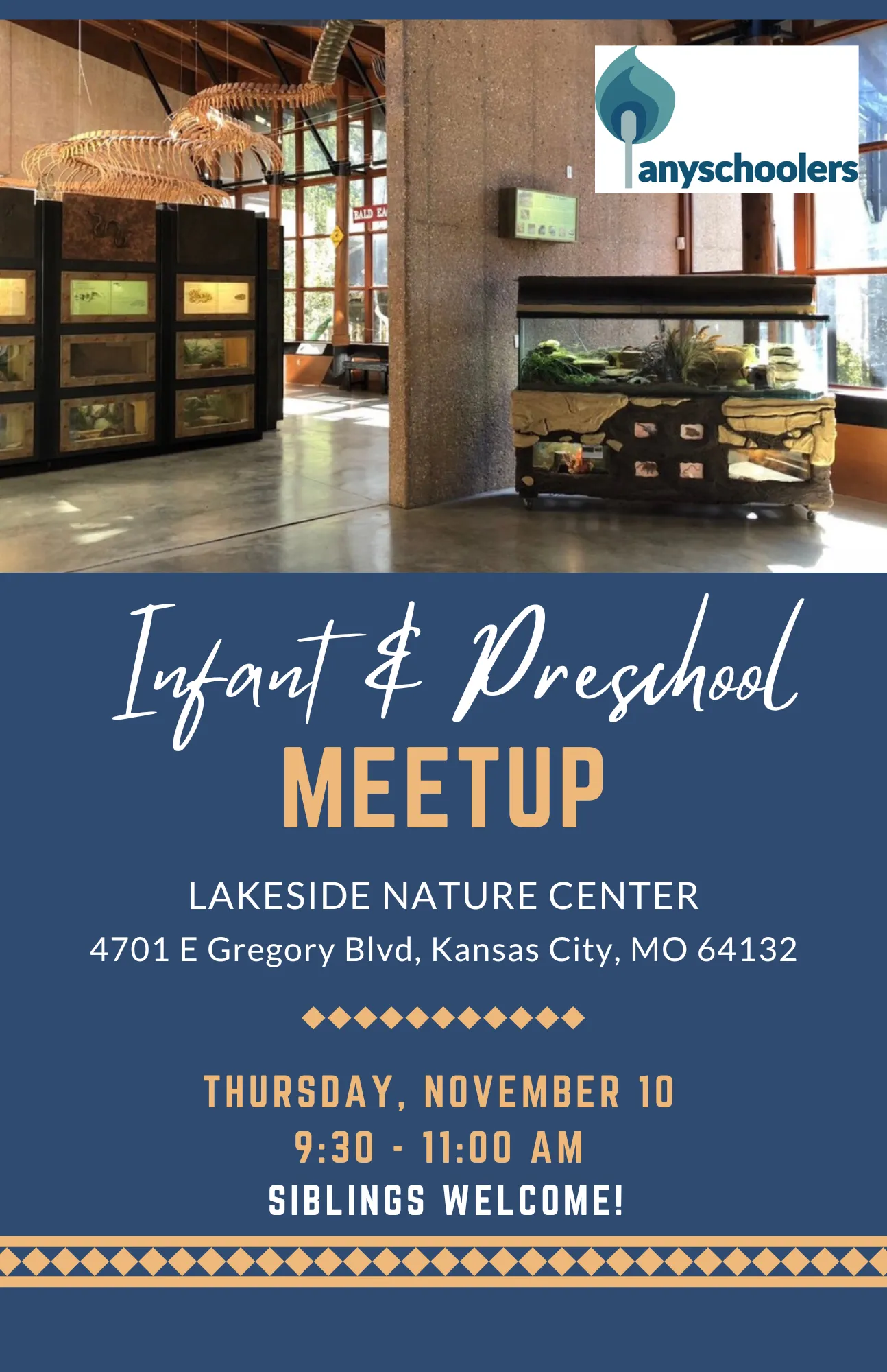 KC: Infant/Preschool Meet Up at Lakeside Nature Center!